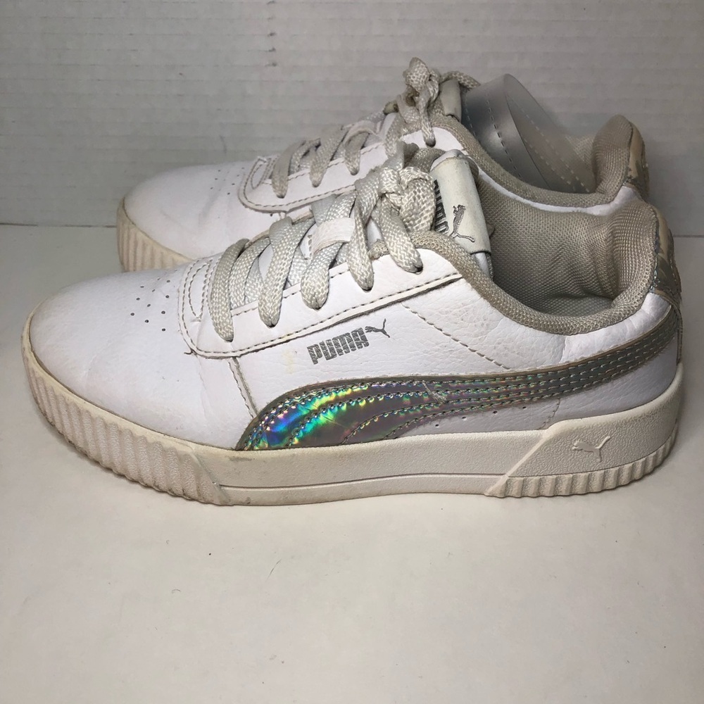 Puma White and Silver Sneakers - Picture 12 of 16